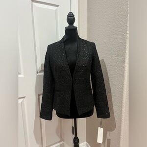 RTLS $165 CALVIN KLEIN WOMENS BLACK DAZZLE BLAZER SZ 6P